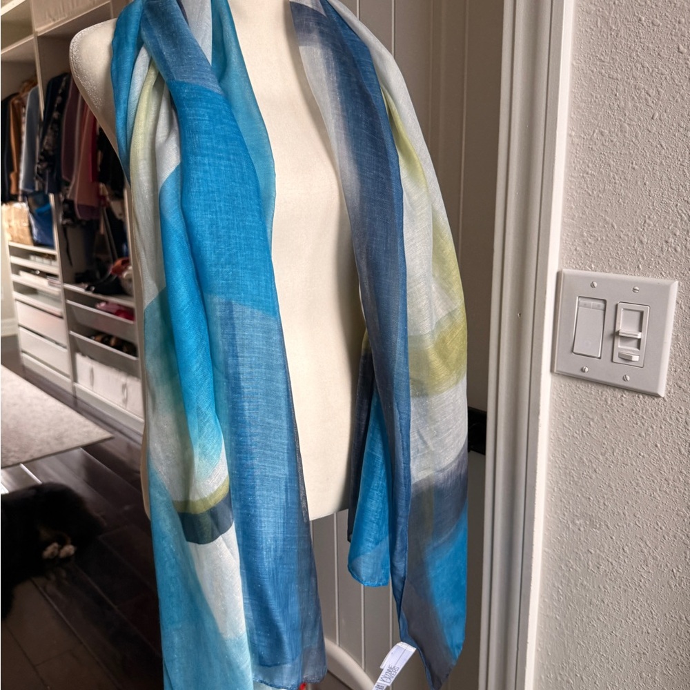MarlaWynne Blue and Green Scarf New